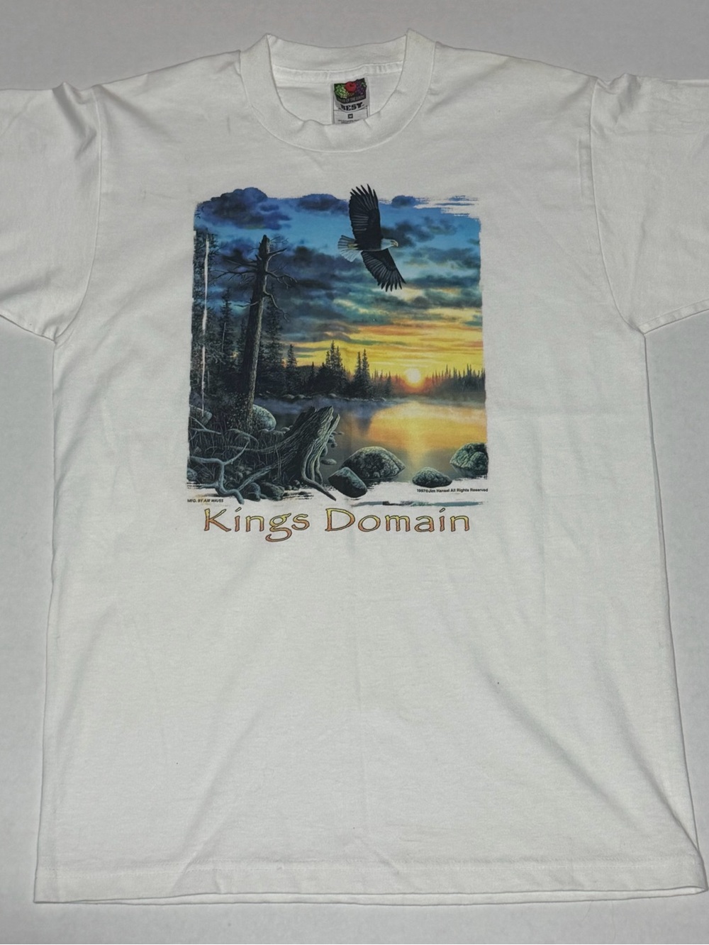 Vintage Scenic outdoors Jim Hansel “kings domain” Graphic White Short-Sleeve Tee